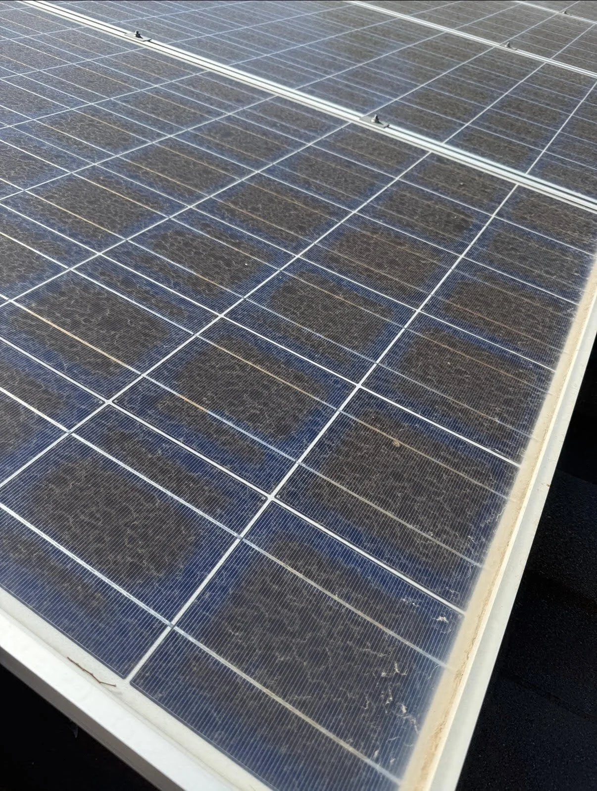 Clean solar panel after cleaning